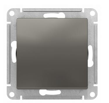 Schneider Electric AtlasDesign Сталь  Выключатель 1-клавишный схема 1, 10АХ, механизм ATN000911