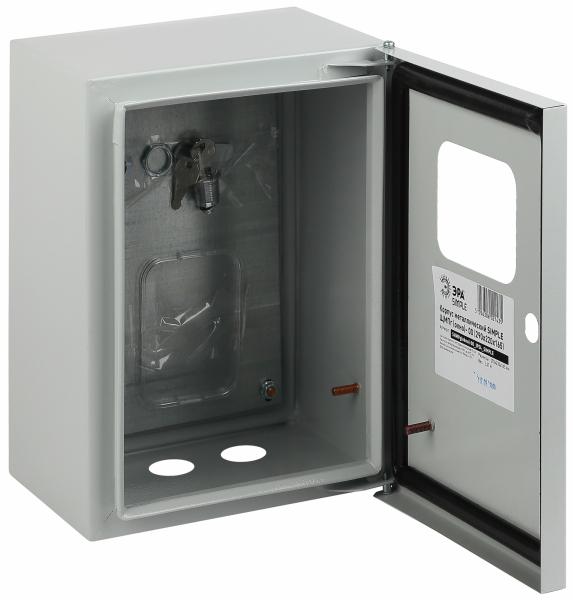 Щит  290х220х175  IP54 SHMPg(okno)-00_SIMPLE  ЭРА Корпус метал ЭРА SIMPLE ЩМПг (окно)-00