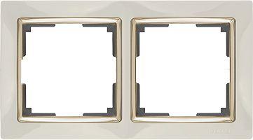 Werkel  Snabb Слоновая Кость-Золото Рамка 2-местная WL03-Frame-02-ivory-GD a035248