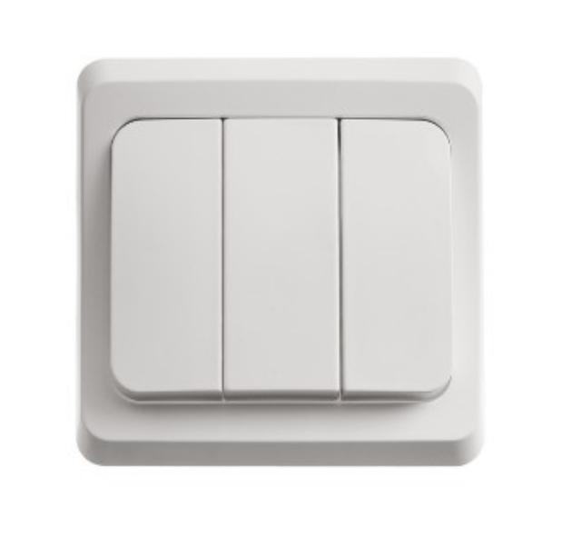 Schneider Electric Этюд  Белый  Выключатель 3-клавишный скрытая установка BC10-003B
