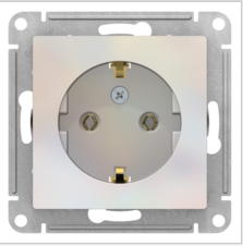 Schneider Electric AtlasDesign Жемчуг  Розетка с заземляющими контактами, 16А, механизм ATN000443