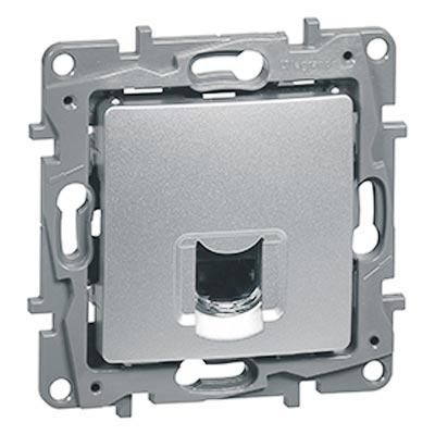 Legrand  Etika  Алюминий Розетка механизм компьютерная RJ45 категория  6 UTP 672453