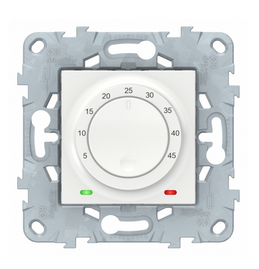Schneider Electric Unica NEW  Белый Термостат теплого пола, 10А, выносной термодатчик, NU550318