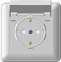 Schneider Electric  Wessen59  Слоновая Кость  Розетка с заземляющими контактами IP44 (250В, 16А, защитные шторки)  AQUA RS16-152B-28