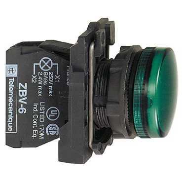 Лампа сигнальная Schneider Electric TE-IMCI  XB5AVB3 с 22мм 24В зелёная с диодом