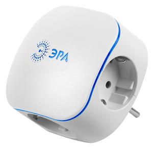 ЭРА Разветвитель 3 гнезда с заземляющими контактами Белый со шторками 220V + 2xUSB 2000мА (тройник с USB ) SP-3e-USB-2A Б0015243