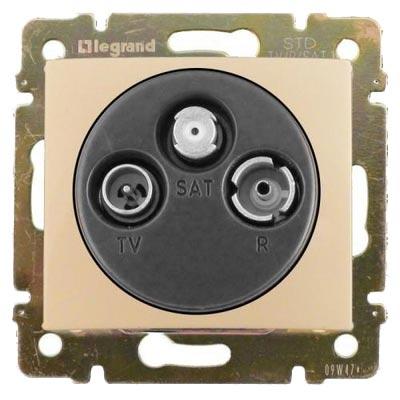 Legrand Valena  Слоновая Кость Розетка механизм TV-FM-SAT "Звезда" 1,5dB  /774335 (кратно 10)
