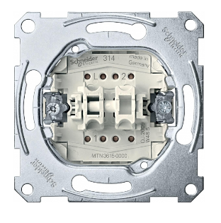 Schneider Electric Merten  Выключатель механизм 1-пол. для 2-х цепей MTN3615-0000