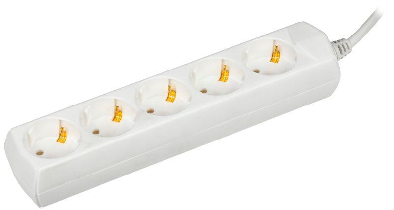 Удлинитель 5х5м с заземл. 10А IP20 Generica У05 2P+PE 250В 3х1 IEK WYP10-10-05-05-Z-G