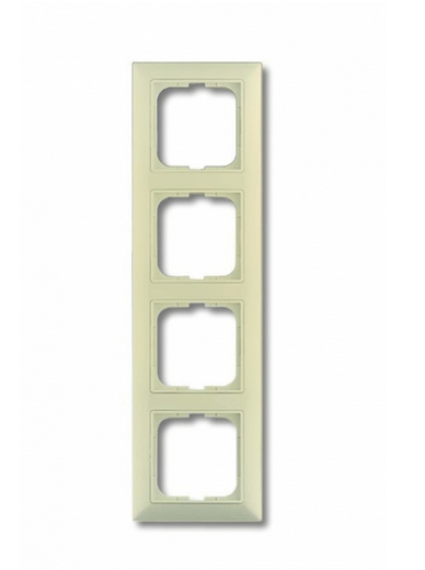 ABB  Basic55  Слоновая Кость Рамка с декоративной накладкой, 4-местная 1725-0-1487/2CKA001725A1487/