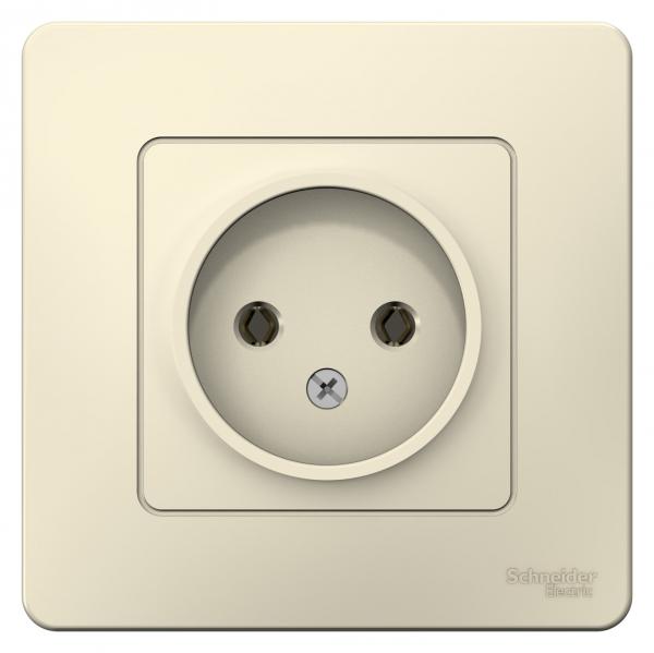 Schneider Electric BLANCA С/У РОЗЕТКА без заземления без шторок 16А, 250В, МОЛОЧНЫЙ BLNRS000012