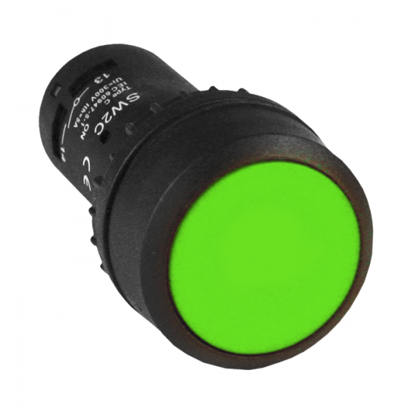 Кнопка EKF SW2C-11, зеленая