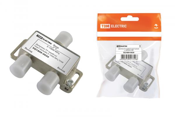 Делитель TV «краб» х2 под F разъём 5-1000 МГц TDM