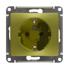Schneider Electric Glossa Фисташковый Розетка с заземляющими контактами, 16А, 250В, механизм IP20 скрытая установка GSL001043