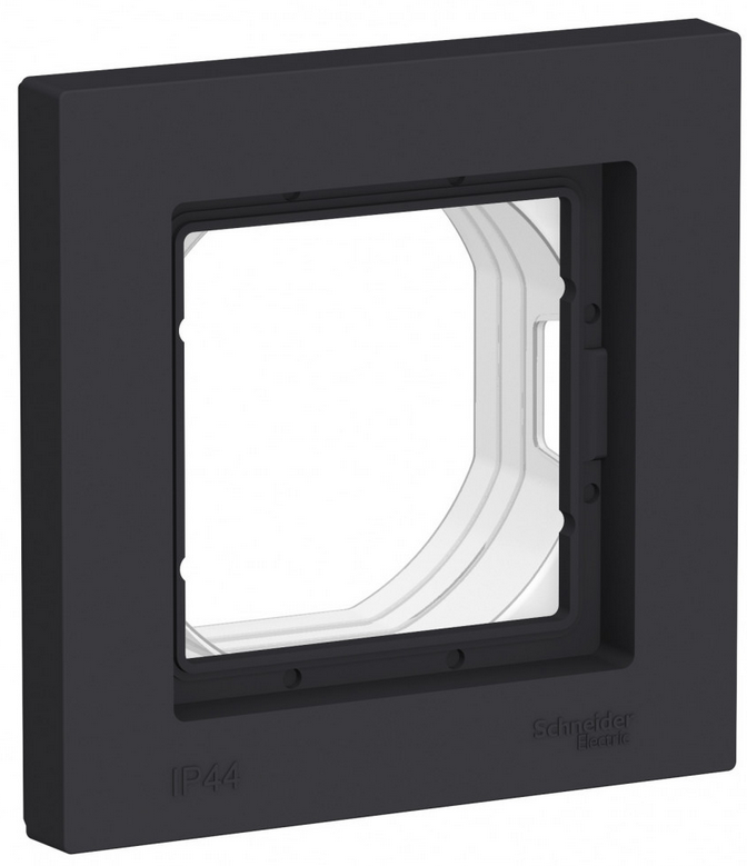 Schneider Electric AtlasDesign AQUA  Карбон  Рамка 1-местная IP44, ATN441001