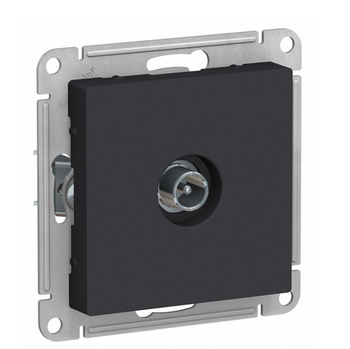 Schneider Electric AtlasDesign Карбон  Розетка TV проходная 4DB, механизм ATN001092