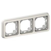 Legrand  Plexo  Белый Рамка 3-местная горизонтальная IP55 069698