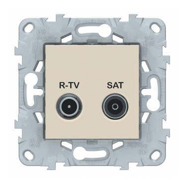 Schneider Electric Unica NEW Бежевый Розетка R-TV/ SAT, 1-местная NU545444