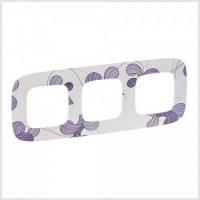 Legrand  Valena  ALLURE Флора Рамка 3-местная универсальная скрытая установка IP20 /754363