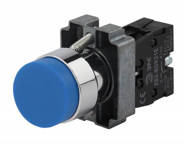 ЭРА Кнопка управления LAY5-BL61 без подсветки синяя 1з (20/200/6000)