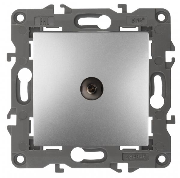 ЭРА  Elegance  Алюминий  Розетка TV проходная IP20 14-3102-03