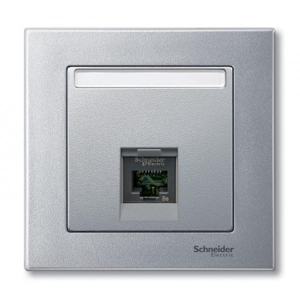 Schneider Electric Merten  Алюминий  Плата центральная для розетки MTN465860