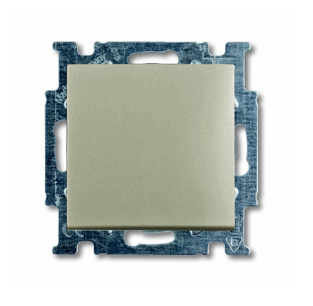 ABB Basic 55 Шампань Механизм 1-клавишного, 1-полюсного выключателя с клавишей,