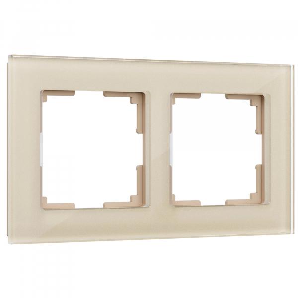 Werkel  Favorit Шампань Рамка 2-местная стекло Werkel WL01-Frame-02 / a040871