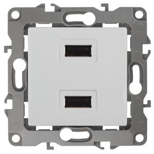 ЭРА  Эра12  Белый  Устройство зарядное USB, 5В-2100мА  12-4110-01 Б0027491