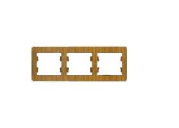 Schneider Electric Glossa Дерево Дуб Рамка 3-местная горизонтальная IP20 скрытая установка GSL000503