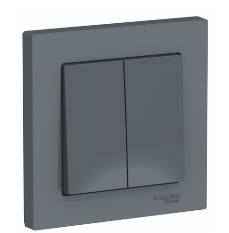 Schneider Electric AtlasDesign Грифель  Выключатель 2-клавишный схема 5, 10АХ, в сборе ATN000752