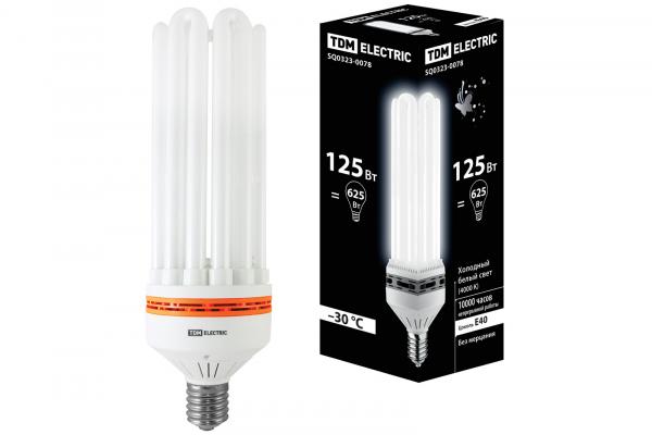 Компактная люминесцентная лампа TDM КЛЛ-6U-125Вт-4200К-Е40