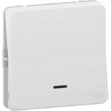 Schneider Electric Mureva Styl  Белый Выключатель механизм кнопочный с подсветкой IP55 MUR39127