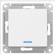 Schneider Electric AtlasDesign  Белый  Выключатель 1-клавишный с подсветкой схема 1а, 10АХ, механизм ATN000113