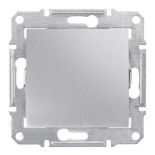 Schneider Electric Sedna Алюминий Аква Выключатель механизм 1-клавишный скрытая установка 10А  IP44 SDN0100360