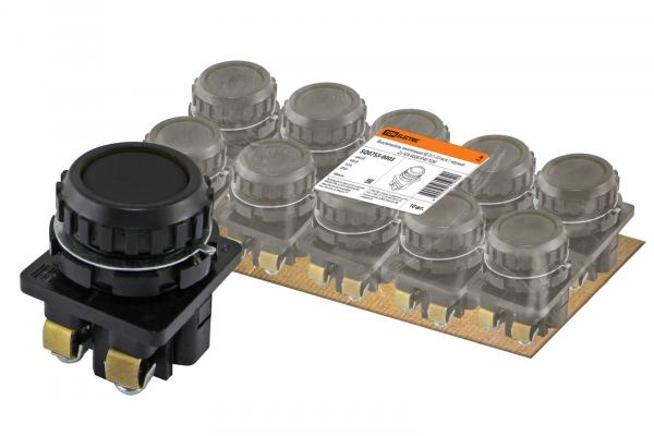 Выключатель кнопочный КЕ 011-У2-исполнение 1 черный 2з 10A 660B IP40 TDM