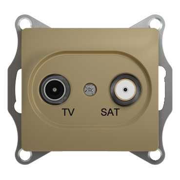 Schneider Electric Glossa Титан Розетка ТВ-SAT 1-местная 1DB, механизм IP20 скрытая установка GSL000497