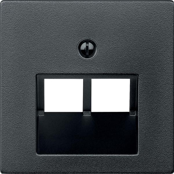 Schneider Electric Merten  Антрацит  Центральная Плата для механизмов RJ45 2-местная MTN298014