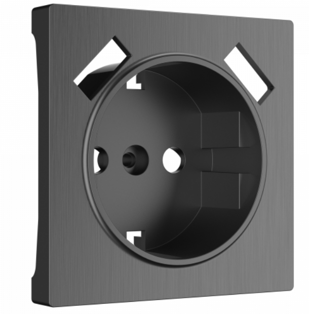Werkel Графит Рифленый Накладка для розетки USB WL04-USB-CP/ a046620