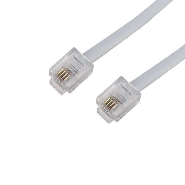 Телефонный шнур, удлинитель RJ-11(6P-4C), длина 15 метров, белый REXANT 18-3151