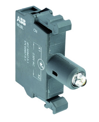 Патрон ABB MLBL-09R со встроенным светодиодом красный 415В AC /1SFA611621R1091/