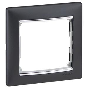 Legrand Valena  Ноктюрн/Серебро Рамка 1-местная 770391 Штрих  индивидуальная упаковка DIY /696738