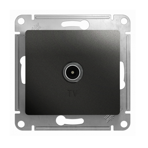 Schneider Electric Glossa Антрацит Розетка TV антенна коннектор, механизм GSL000793