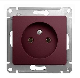 Schneider Electric Glossa Баклажановый Розетка без заземляющих контактов16А, 250В, механизм IP20 скрытая установка GSL001141