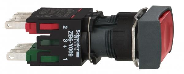 Кнопка Schneider Electric 16ММ 12-24В с возвратом  с подсветкой  красная  XB6DW4B5B