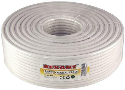Кабель RG-6U+CU 64х0.12 75 Ом бухта Б (м) REXANT 01-2223