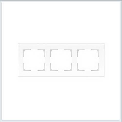 Werkel  Favorit Белый Матовый Рамка 3-местная стекло WL01-Frame-03 a036579