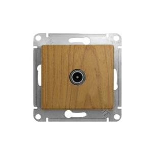 Schneider Electric Glossa Дерево Дуб Розетка ТВ проходная 4DB, механизм IP20 скрытая установка GSL000592