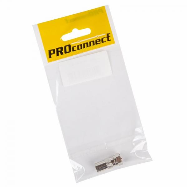 Переходник антенный, (штекер F - штекер TV), (1шт.) (пакет)  PROconnect 05-4361-4-7