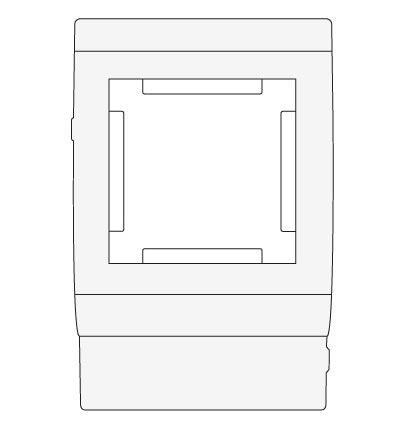 DKC  In-liner Classic PDA-45N  Рамка-суппорт  Белый  45x45 мм ширина 100 мм  под 2 модуля  00514
